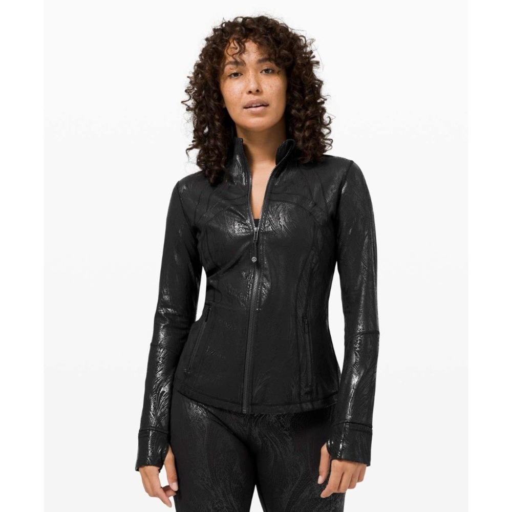 Lululemon Define Jacket Shine Acclimatize Black Foil Size 6 Special Edition NWT
